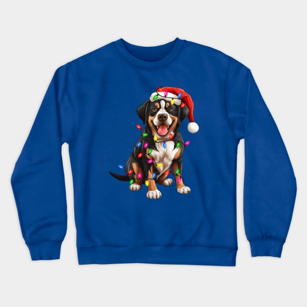 Christmas Dog Greater Swiss Mountain Crewneck Sweatshirt by Astramaze